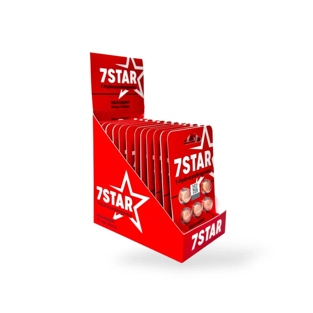 7 star 7 hydroxymitragynine extract tablets wild cherry 30mg per tablet 5ct box 81497